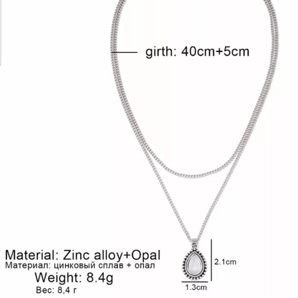 *Apple* Layered Silver Necklace - Picture 6 of 6